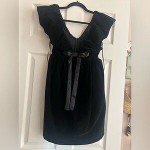 Anthropologie Velvet Bow Dress
